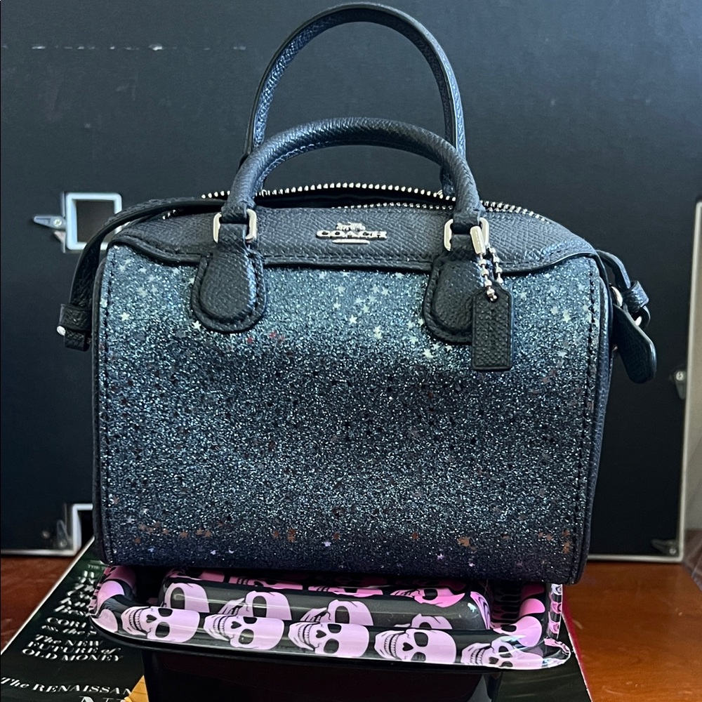 Coach Black Sparkle Satchel